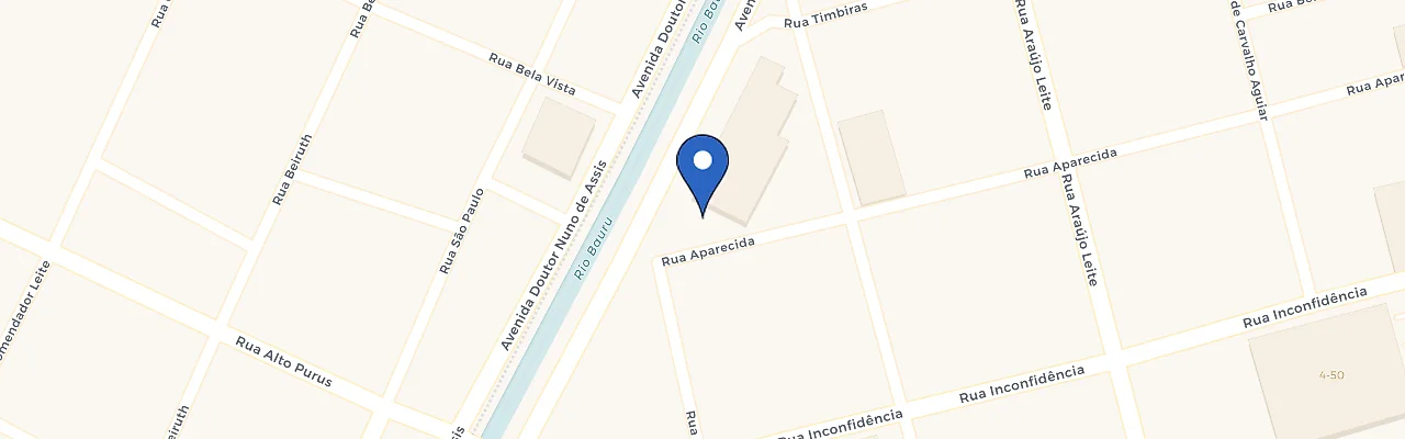 Mapa da estação Omoda Marajó Bauru