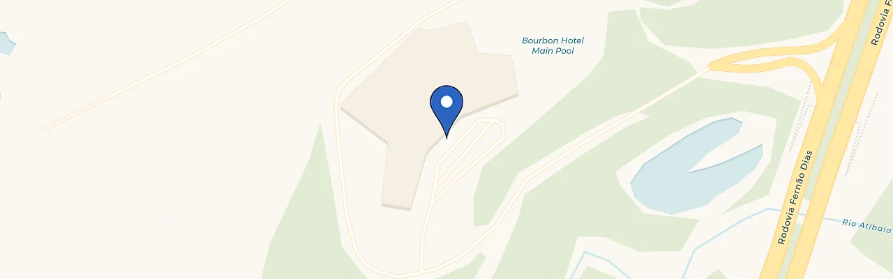 Mapa da estação Bourbon Atibaia Convention & Spa Resort
