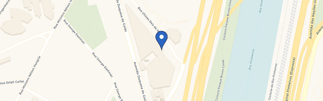 Mapa da estação Audi Center | Caraigá Morumbi