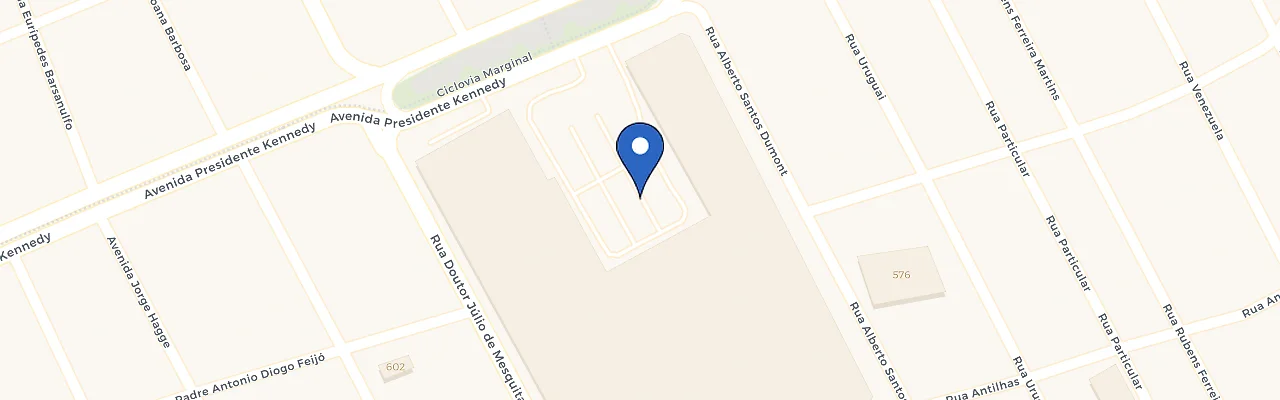 Mapa da estação Shopping Pátio Aviação