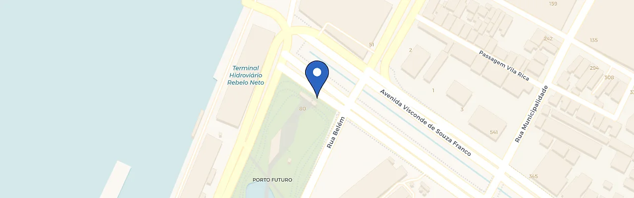Mapa da estação Porto Futuro