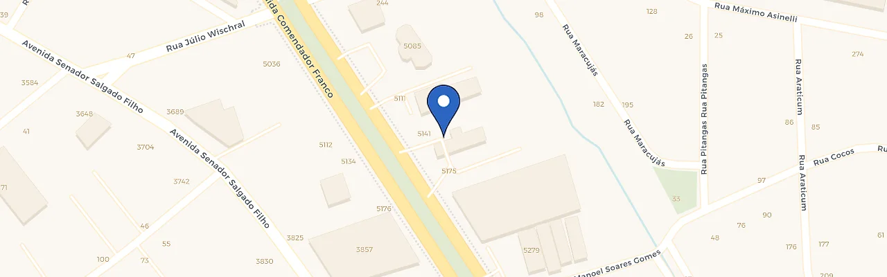 Mapa da estação Posto Tic 2 - Uberaba, Cwb