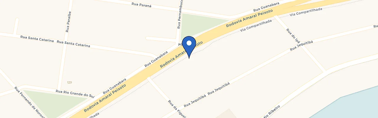 Mapa da estação Cebel Rio Das Ostras