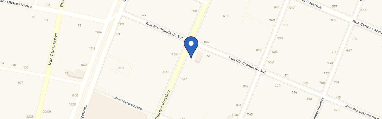 Mapa da estação Subway Água Verde