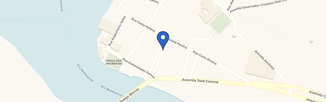 Mapa da estação Anchieta ES