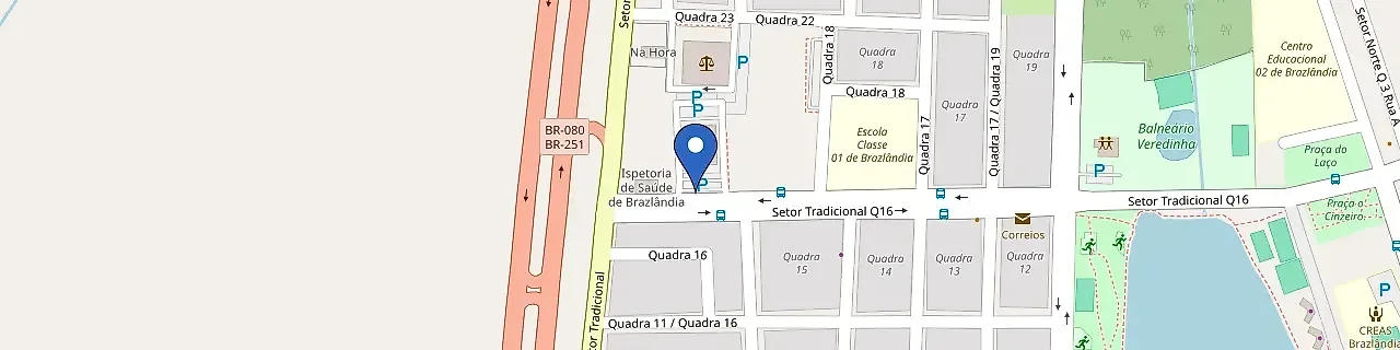 Mapa da estação Administração Regional De Brazlândia