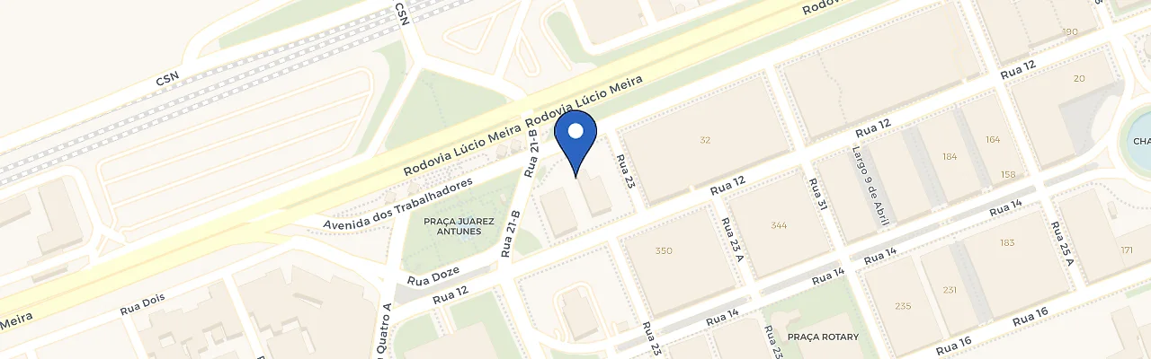 Mapa da estação Posto Aliança - Volta Redonda