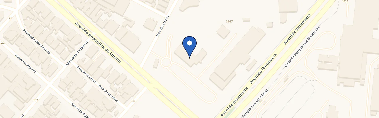 Mapa da estação Clube Atlético Monte Líbano - Zletric