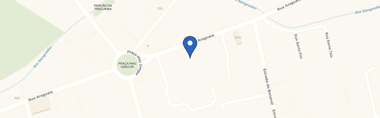 Mapa da estação Aquarius Residencial
