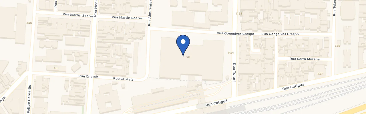 Mapa da estação Shopping Boulevard Tatuapé
