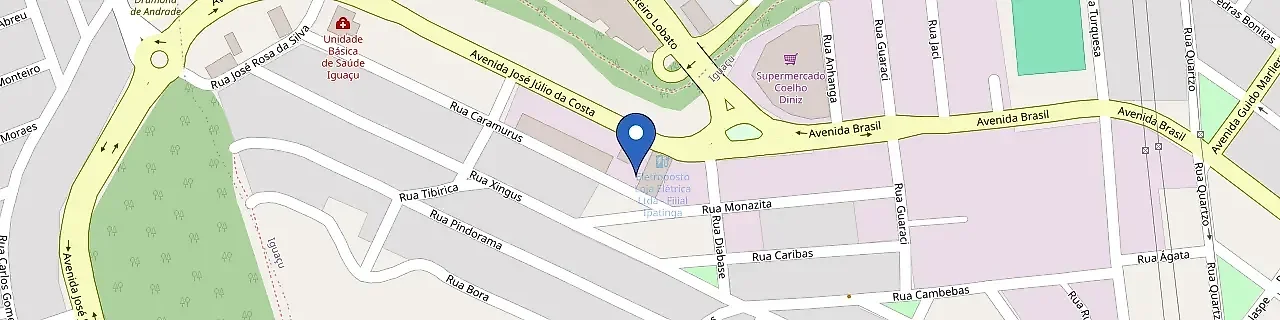 Mapa da estação Loja Elétrica