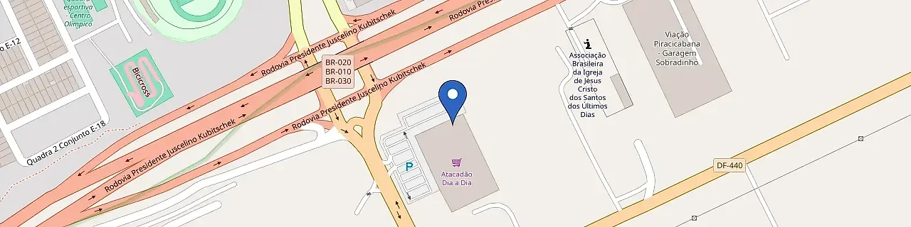 Mapa da estação Atacadão Dia A Dia Sobradinho