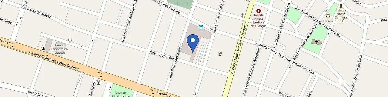 Mapa da estação Cascavel Shopping