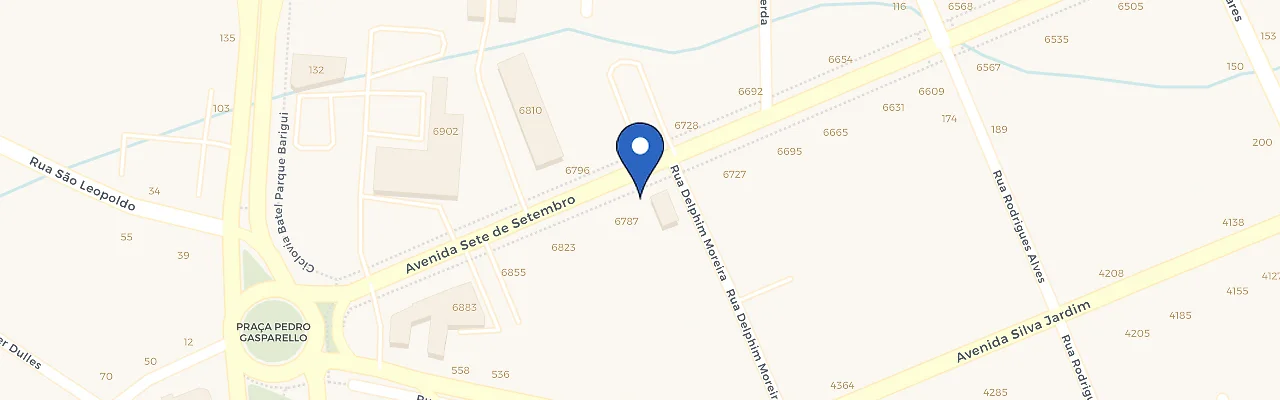 Mapa da estação Sete de Setembro