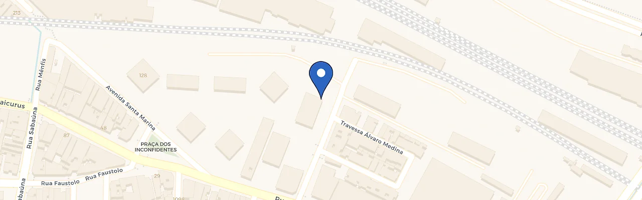 Mapa da estação Condominio Pateo Pompeia