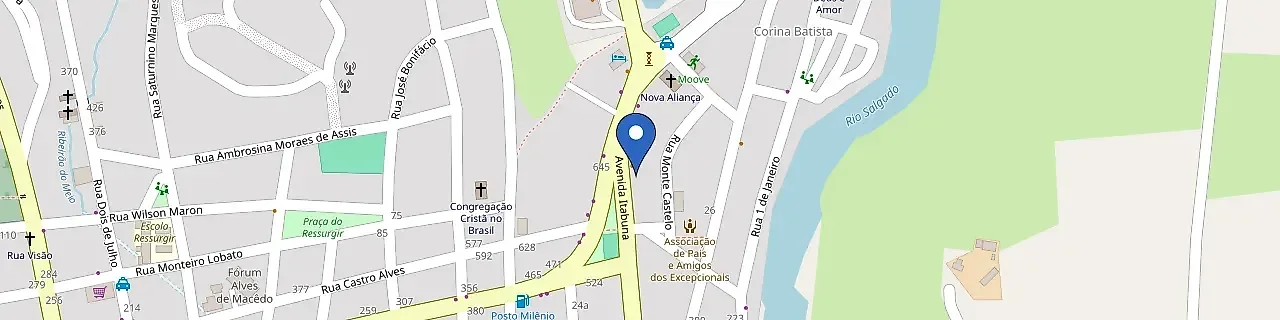 Mapa da estação Pousada Lá Em Casa