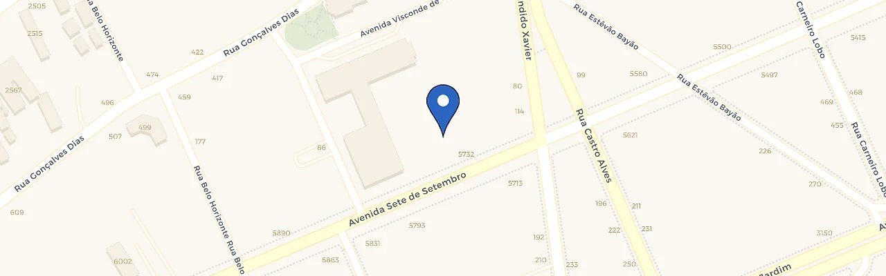Mapa da estação Hotel Moov Curitiba