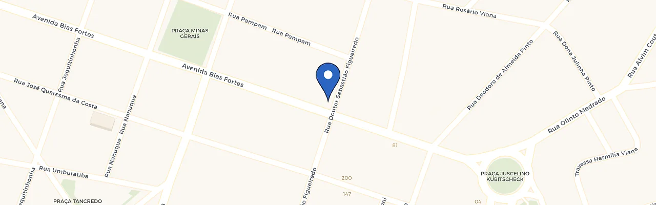 Mapa da estação Posto Águas Formosas