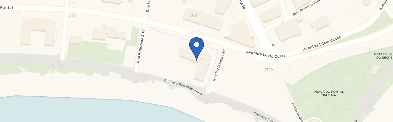 Mapa da estação Recar - Pontal Beach Resort