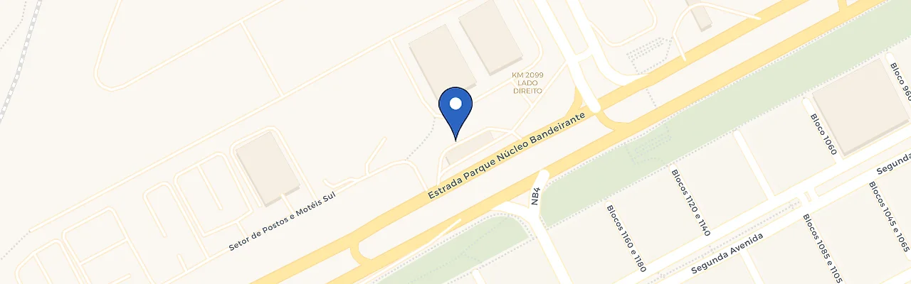 Mapa da estação Núcleo Bandeirantes