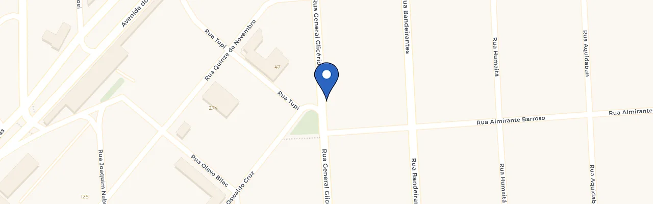 Mapa da estação Araçatuba Plaza Hotel
