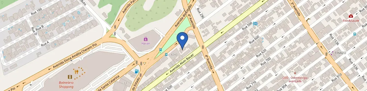 Mapa da estação DVA Jeep Balneário Camboriú