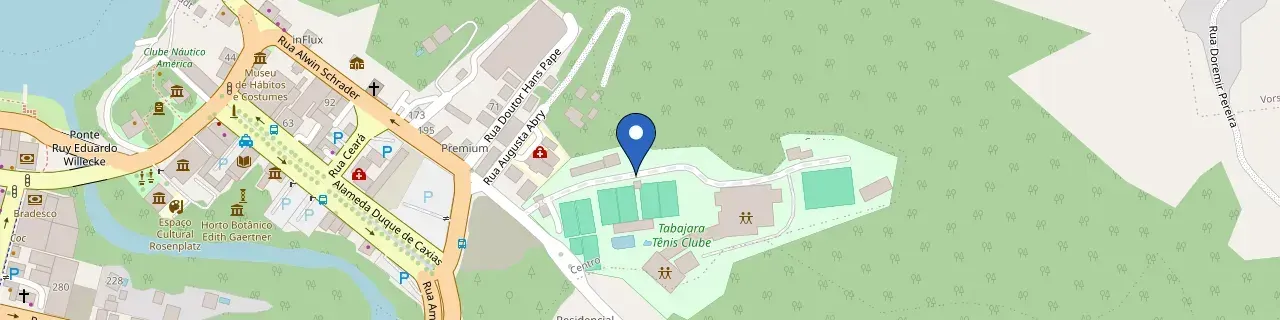 Mapa da estação Tabajara Tênis Clube