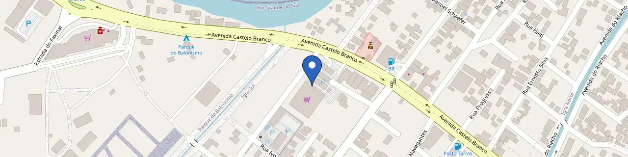 Mapa da estação Macromix Atacado Torres
