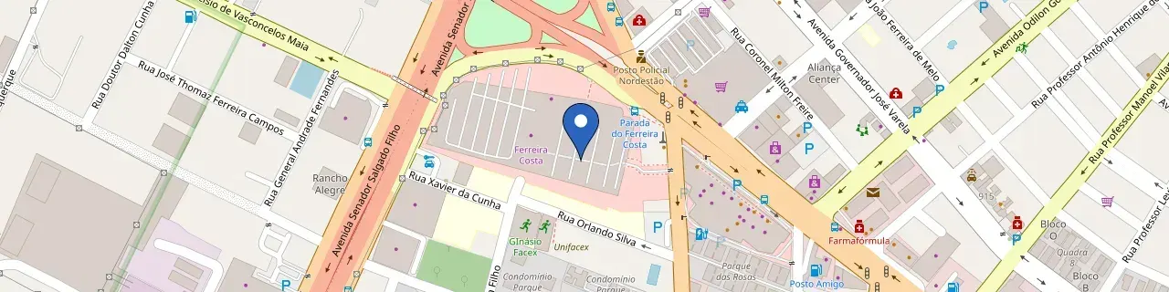 Mapa da estação Ferreira Costa