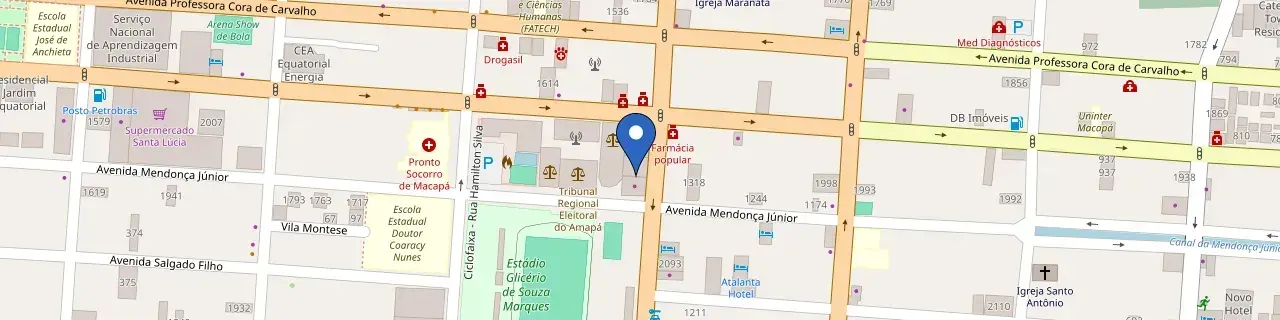 Mapa da estação Grand Cite Macapá