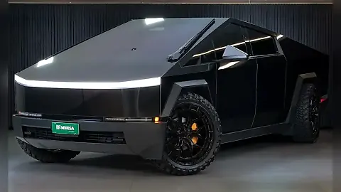 Foto de um tesla cybertruck