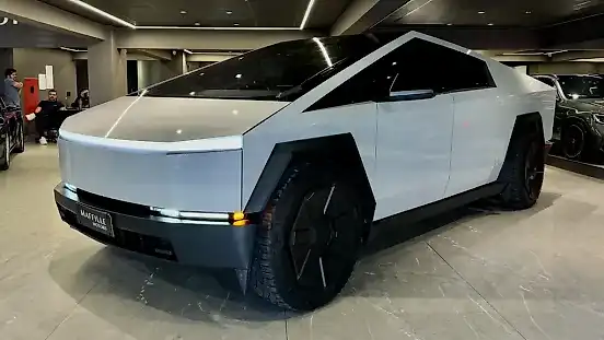 Foto de um tesla cybertruck