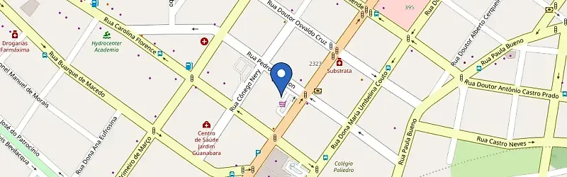 Mapa da estação Pão De Açúcar Campinas