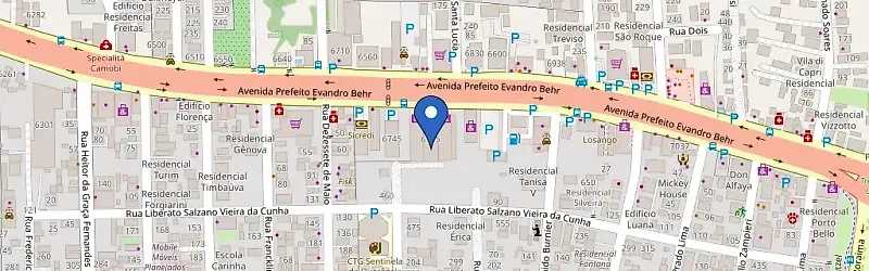 Mapa da estação Esquina Do Futuro Lebes Santa Maria