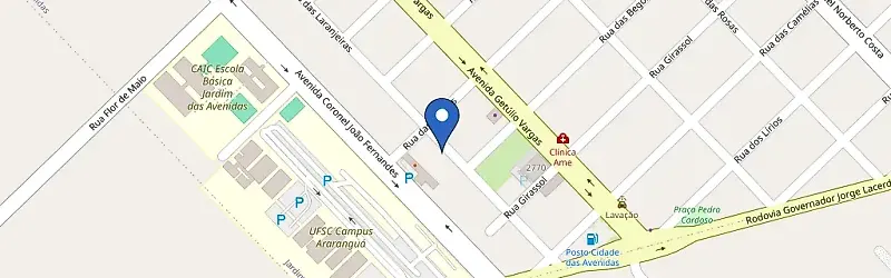 Mapa da estação Link Araranguá