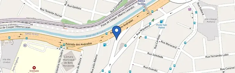 Mapa da estação Andradas Office