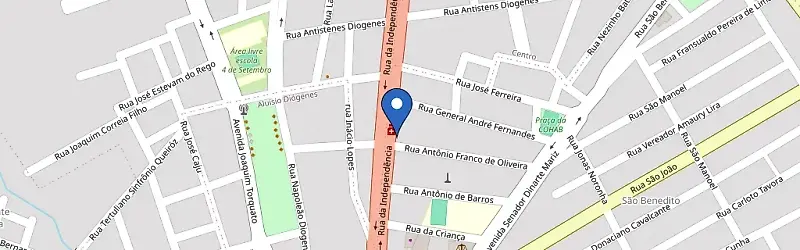Mapa da estação Hertz Center Hotel