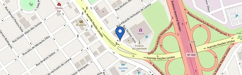Mapa da estação Porteira do Rio Grande Churrascaria