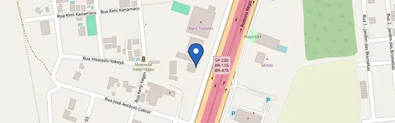 Mapa da estação Motel Hotel Azure