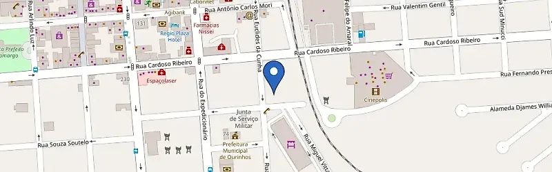 Mapa da estação Hotel Pousada Ourinhos