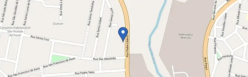 Mapa da estação Supermercado BH