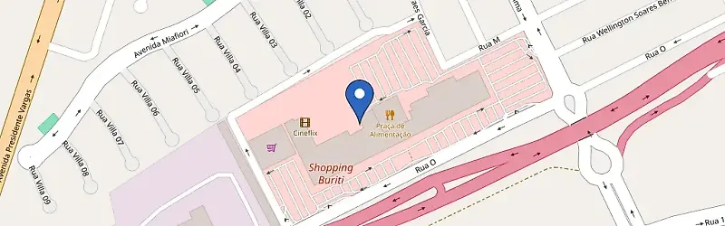 Mapa da estação Buriti Shopping Rio Verde