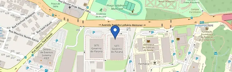 Mapa da estação Complexo Botânico