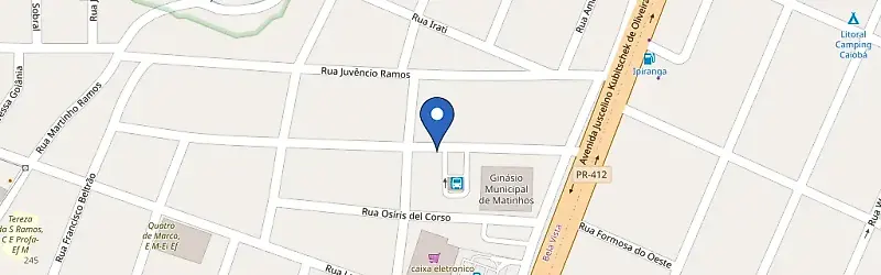 Mapa da estação Posto de Atendimento Copel - Matinhos