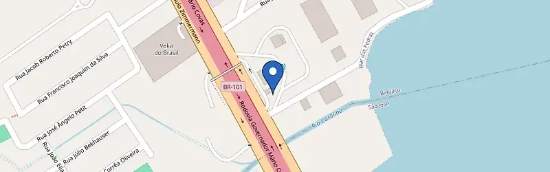 Mapa da estação Posto Coopercarga Biguaçu