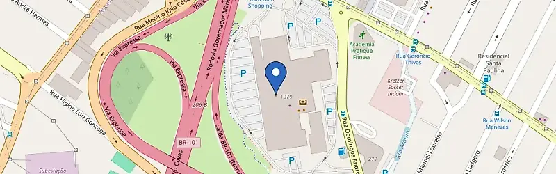 Mapa da estação Shopping Itaguaçu
