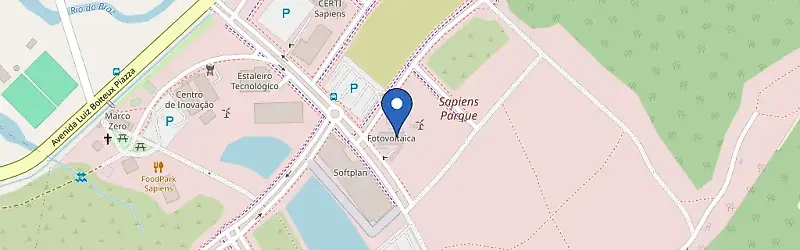 Mapa da estação Fotovoltaica UFSC