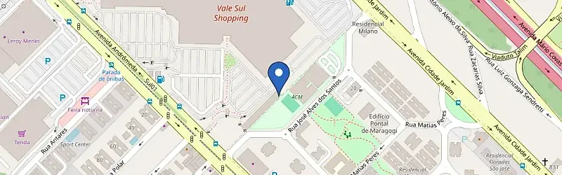 Mapa da estação Vale Sul Shopping