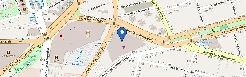 Mapa da estação Supermercado Muffato