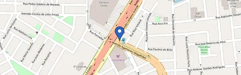 Mapa da estação Posto BR